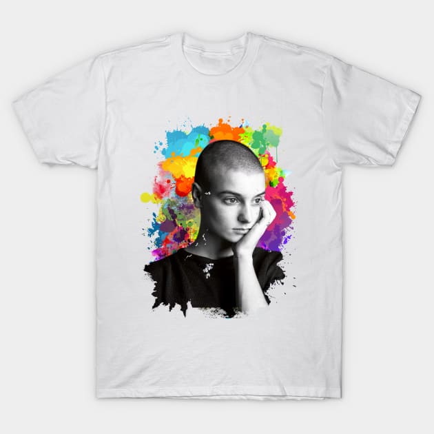 Sinéad O'Connor - Splash Color Fun Design T-Shirt by sgregory project